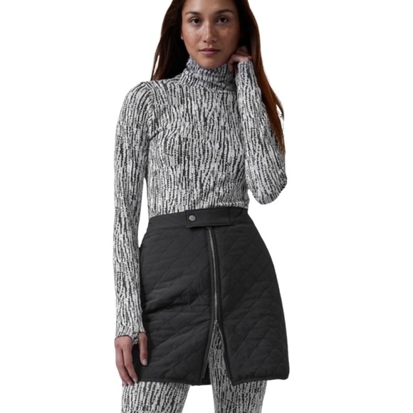 Athleta Women's Black Après Ski Skirt Nwot - Picture 2 of 13